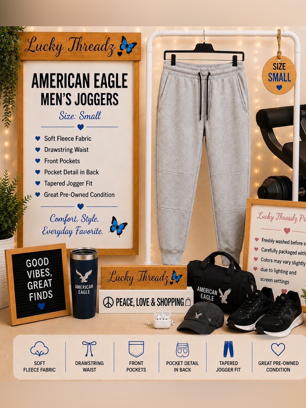 American Eagle Outfitters Heather Gray Men's Joggers